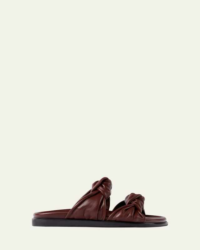 Tye Leather Slide Sandals
